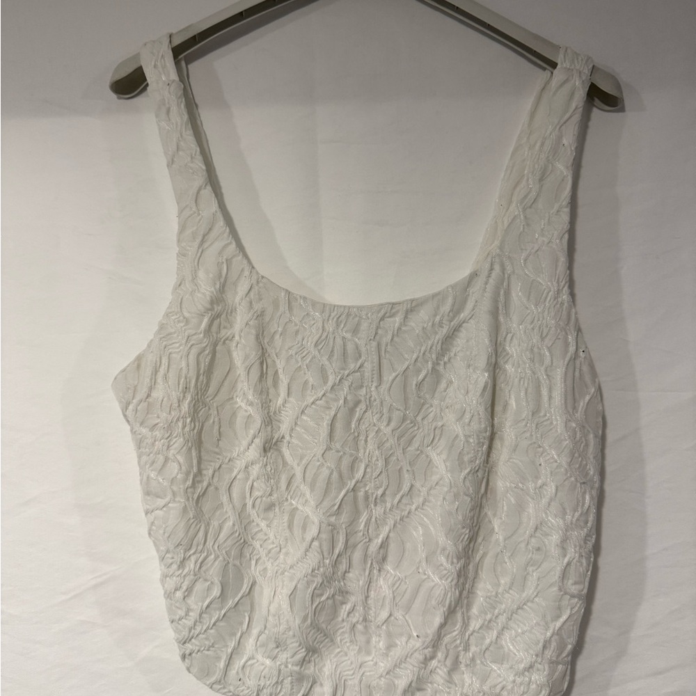 Elegant White Lace Women's Top
